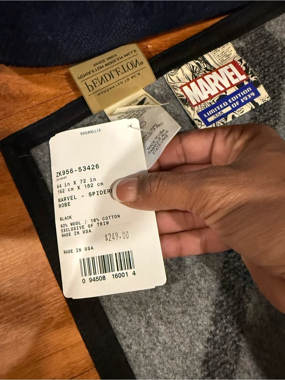 Pendleton Marvel SPIDER-MAN Limited Edition Wool BLANKET#358